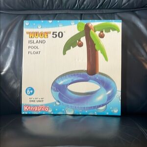 NWT kangaROOS Tropical Island Pool Float with Palm Tree